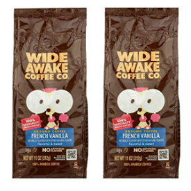 Wide Awake Coffee Co フレンチ バニラ グラウンド コーヒー 12 オンス (2 個パック) Wide Awake Coffee Co French Vanilla Ground Coffee 12 oz (pack of 2)