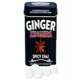 ジンジャー ジンジャー スパイシー チャイ 1.07 オンス (12 パック) Ginger Zingers Spicy Chai 1.07oz (12-pack)