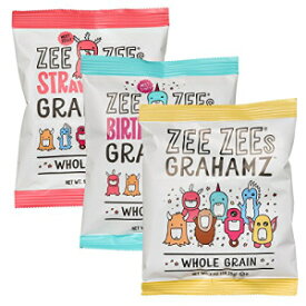 Zee Zees Variety Pack Grahamz, Birthday Cake, Strawberry, Original, Nut Free, Whole Grain, 1 oz, 24 pack