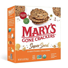 Mary's Gone Crackers スーパーシードクラッカー、オーガニック植物ベースプロテイン、グルテンフリー、エブリシング、5.5オンス (1パック) Mary's Gone Crackers Super Seed Crackers, Organic Plant Based Protein, Gluten Free, Everything, 5.