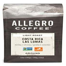Allegro Coffee Costa Rica Las Lomas、挽いたコーヒー、12 オンス Allegro Coffee Costa Rica Las Lomas, Ground coffee, 12 oz