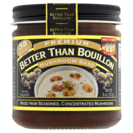 Better Than Bouillon プレミアム マッシュルーム ベース、味付けして濃縮したマッシュルームから作られ、9.5 クォートのスープが作れます、38 人分、8 オンス (1 パック) Better Than Bouillon Premium Mushroom Base, Made from Seasoned & Conce