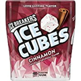 アイスブレーカーズ アイスキューブ シュガーフリーガム、シナモン。6 キューブ x 40 個/キューブのパック Ice Breakers Ice Cubes Sugar-Free Gum, Cinnamon. Pack of 6 Cubes x 40 Pcs/Cube