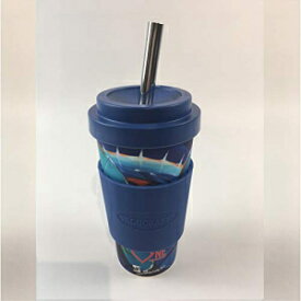 Vacucraft Bamboo Fiber Cup withステンレス鋼ボバストロー-ブルーオーシャン（ブルーオーシャン） Vacucraft Bamboo Fiber Cup with Stainless Steel Boba Straw - Blue Ocean (Blue Ocean)