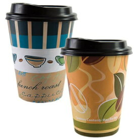 Nicole Home Collection Disposable Hot/Cold, Assorted Styles-12 oz. | Pack of 14 Coffee, 12 oz. Cup with Lid, Multicolor