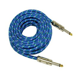 Audio2000'S ADC204H 10フィート ギターケーブル、ライトブルー Audio2000'S ADC204H 10ft Guitar Cable, Light Blue