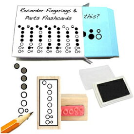 リコーダー学生ギフトパック (フラッシュカード、運指ゴムスタンプ、パッド!) … Recorder Student Gift Pack (Flashcards, Fingering Rubber Stamp & Pad!) …