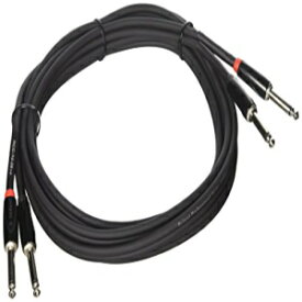 Roland 10 フィート インターコネクト ケーブル、デュアル 1/4"-1/4"、ブラック シリーズ (RCC-10-2814) Roland 10ft Interconnect Cable, Dual 1/4"-1/4", Black series (RCC-10-2814)