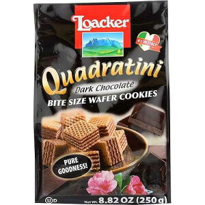 Loacker Quadratini �_�[�N�`���R���[�g �N���[�� �E�G�n�[�X �N�b�L�[�A8.82 �I���X �p�b�P�[�W (8 �p�b�N) Loacker Quadratini Dark Chocolate Creme Wafer Cookies, 8.82-Ounce Packages (Pack of 8)