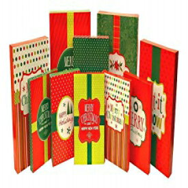 クリスマスホリデーマルチカラーフェスティブギフトラッピングシャツ、ローブ、ランジェリーボックスセット、赤、緑、ベージュ、10カウント ALEF Christmas Holiday Multi Color Festive Gift Wrapping Shirt, Robe, Lingerie Boxes Set, Red, Green, B