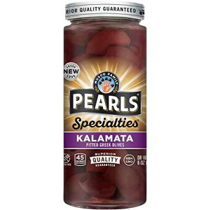 Pearls Specialtys, ȂAJ}^ MV I[uA6 IXA6 W[ Pearls Specialties, Pitted, Kalamata Greek Olives, 6 oz, 6-Jars