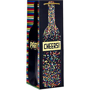 Jillson Roberts 6JEg̃Cƃ{g̃MtgobOA12ނ̃fUCAp[eB[|bp[ Jillson Roberts 6-Count Wine and Bottle Gift Bags Available in 12 Different Designs, Party Popper