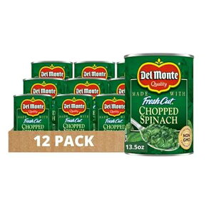 Del Monte ʋltbVJbg݂؂ق񑐁A13.5IXi12pbNj Del Monte Canned Fresh Cut Chopped Spinach, 13.5 Ounce (Pack of 12)