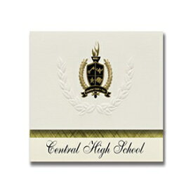 署名アナウンス セントラル高校 (バージニア州ワイズ) 卒業アナウンス、大統領スタイル、25 個の基本パッケージ、ゴールド & ブラック メタリック ホイル シール付き Signature Announcements Central High School (Wise, VA) Graduation Announceme
