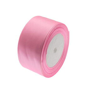 ATRBB 25 Yards 2 inches Wide Satin Ribbon Perfect for Wedding,Handmade Bows and Gift Wrapping (Pink)