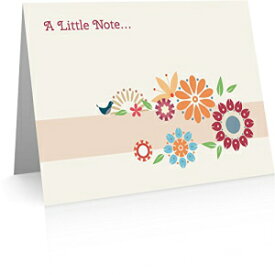 フラワーノートカード（24枚と封筒）バレンタインカードフラワーカード Little Notes by Comptime Flowers Note Cards (24 Cards and Envelopes) Valentines Cards Flower Cards