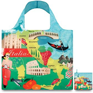 LOQIアーバンイタリア再利用可能なショッピングバッグ、多色 Multicolor, LOQI Urban Italy Reusable Shopping Bag, Multicolored