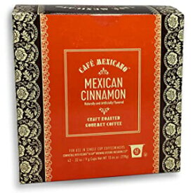 カフェ メキシカーノ メキシカン シナモン (メキシカン シナモン、シングル カップ 42 杯) Cafe Mexicano Mexican Cinnamon (Mexican Cinnamon, 42 Single Cups)