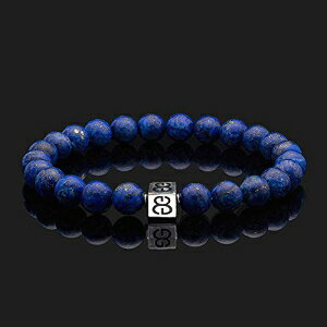 ラピスラズリとスターリングシルバーバリビーズのロゴブレスレット、ラピスラズリブレスレット Kartini Studio Lapis Lazuli and Sterling Silver Bali Beads Logo Bracelet, Lapis Lazuli Bracelet