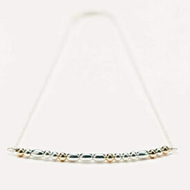 モールス信号LOVEスターリングシルバーゴールドネックレスジュエリーギフト女性用16インチ Designed by Stacey Jewelry, LLC Morse Code LOVE Sterling Silver Gold Necklace Jewelry Gift for Women 16 inches