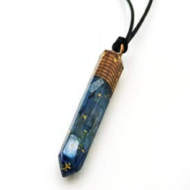 天然カイヤナイト オルゴナイト ペンダント (5cm、2 インチ) ネックレス - 富、愛、レイキ注入 - タリスマン Natural Kyanite Orgonite Pendant(5cm, 2inches) Necklace-Wealth, Love, Reiki Infused- Talisman