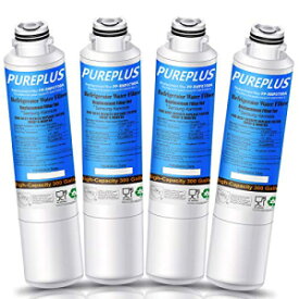 PUREPLUS DA29-00020B 冷蔵庫用水フィルター、Samsung DA29-00020A、HAF-CIN、HAF-CIN/EXP、DA97-08006A、Kenmore 469101、RF28HMEDBSR、RF4287HARS、RF263TEAESG、RH22H9010SRの交換用 (4個パック) PUREPLUS DA29-00020B Refrigerator Water Filter, Replacem