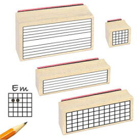 ギター教師のゴム印ギフト パック。(コードダイアグラム、タブ譜、フレットボードダイアグラム、音楽用の便利なスタンプ 4 つ) Guitar Teacher Rubber Stamp Gift Pack. (4 Useful Stamps for chord diagrams, tablature, fretboard diagrams and m