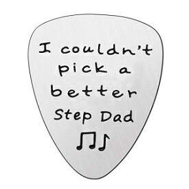 父の日のステップダッドギフト - より良いステップダッドを選ぶことができませんでした ステップダッドギターピックギフト 継父へのギフト ミュージシャンの継父への誕生日プレゼント (スタイルB) Step Dad Gifts for Father's Day - I Couldn't Pick A