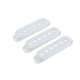 Musiclily Pro プラスチック ギター シングルコイル ピックアップ カバー USA/メキシコ ストラト用 ホワイト (3 個セット) Musiclily Pro Plastic Guitar Single Coil Pickup Covers for USA/Mexico Strat, White (Set of 3)