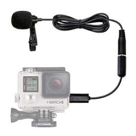 Movo GM100 GoPro 用ラベリア マイク GoPro マイク アダプター付き GoPro HERO3 から HERO4 までと互換性あり ブラック、ホワイト、シルバー エディション Movo GM100 Lavalier Microphone for GoPro with GoPro Mic Adapter Compatible with GoP