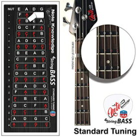 ベースギター指板ノートマップデカール/ステッカー Bass Guitar Fretboard Note Map Decals/Stickers