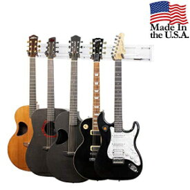 ストリングスウィングギターウォールマウントラック - アコースティックギター、エレクトリックギター、またはベースギターを5本収納 SW5RL-WK String Swing Guitar Wall Mount Rack – Holds 5 Acoustic, Electric or Bass Guitars SW5RL-W-K