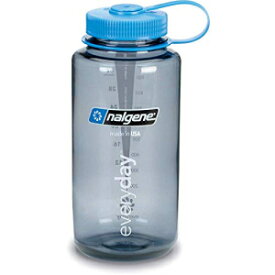 Nalgene Tritan 広口 BPA フリー ウォーターボトル、32 オンス、グレー w ブルー Nalgene Tritan Wide Mouth BPA-Free Water Bottle, 32 Oz, Grey w Blue