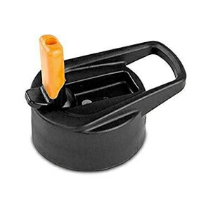 EcoVessel交換用キッズフリップストロートップ、ブラック、オレンジスパウト EcoVessel Replacement Kids Flip Straw Top, Black with Orange Spout