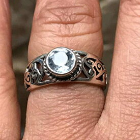 ナチュラル1カラットスイスブルートパーズ925ソリッドスターリングシルバーエンゲージリング5.75 Natural Rocks by Kala Natural 1ct Swiss Blue Topaz 925 Solid Sterling Silver Engagement Ring 5.75