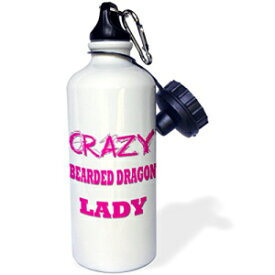 3dRose Crazy Bearded Dragon Lady-Sports ウォーターボトル、21 オンス (wb_174939_1)、21 オンス、マルチカラー 3dRose Crazy Bearded Dragon Lady-Sports Water Bottle, 21oz (wb_174939_1), 21 oz, Multicolor