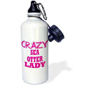 3dRose Crazy Sea Otter Lady-Sports ウォーター ボトル、21 オンス (wb_175277_1)、21 オンス、マルチカラー 3dRose Crazy Sea Otter Lady-Sports Water Bottle, 21oz (wb_175277_1), 21 oz, Multicolor
