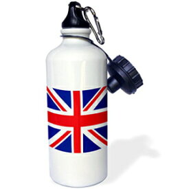 3dRose wb_4558_1 英国国旗スポーツ ウォーターボトル、21 オンス、ホワイト 3dRose wb_4558_1 United Kingdom Flag Sports Water Bottle, 21 oz, White
