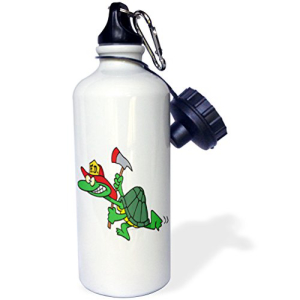 3dRose wb_104174_1グーフィーラマ漫画スポーツウォーターボトル、21オンス、ホワイト 3dRose wb_104174_1 Goofy Llama Cartoon Sports Water Bottle, 21 oz, White