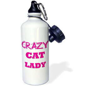 3dRose Crazy Cat Lady-Sports ウォーターボトル、21 オンス (wb_174972_1)、マルチカラー 3dRose Crazy Cat Lady-Sports Water Bottle, 21oz (wb_174972_1), Multicolored