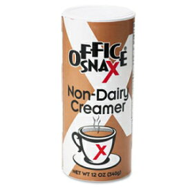 Office Snax 粉末非乳製品クリーマーの再閉鎖可能なキャニスター 12 オンス 24 カートン Office Snax Reclosable Canister of Powder Non Dairy Creamer 12Oz 24Carton