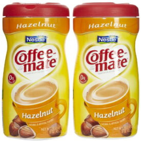 Coffee-mate 粉末クリーマーキャニスター - ヘーゼルナッツ - 15 オンス - 2 パック Coffee-mate Powdered Creamer Canisters - Hazelnut - 15 oz - 2 Pack