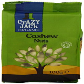 クレイジージャック オーガニックカシューナッツ (100g) - 2個パック Crazy Jack Organic Cashews (100g) - Pack of 2