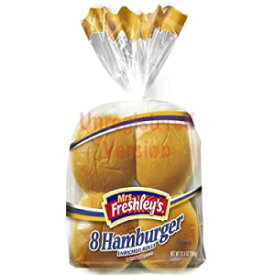 ミセス・フレッシュリーズ 3 3/4 インチのハンバーガーバン、12 オンス -- 1 ケースあたり 8 個。 Mrs Freshleys 3 3/4 inch Hamburger Bun, 12 Ounce -- 8 per case.