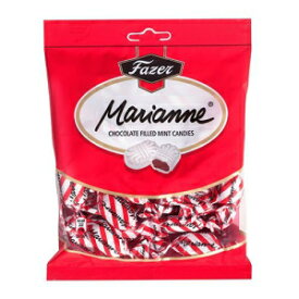 Fazer Marianne チョコレート入りミントキャンディー - フィンランド製 - 7.8オンスまたは220g [10個パック] Fazer Marianne Chocolate Filled Mint Candies - Made in Finland - 7.8oz or 220g [Pack of 10]