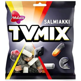 Malaco Tv Mix - Salmiakki - スウェーデンのサルミアックワインガムキャンディーのミックス - パーティーバッグ 280g (5 個セット) Malaco Tv Mix - Salmiakki - Swedish Mix of Salmiac Wine Gums Candy - Party Bag 280g (SET OF FIVE