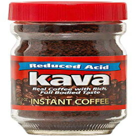 カバ酸低減インスタントコーヒー、ガラス瓶入り、113.4g (1パック) Kava Acid Reduced Instant Coffee in Glass Jar, 4 Ounce (Pack of 1)