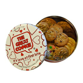 The Great Cookie Valentine's Day Cookie Gift Tin with 2lbs. fresh baked cookies of your choice (M&M Sugar)