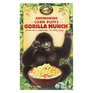 Envirokiz オーガニック コーン パフ - ゴリラ マンチ - 12 個入り - 10 オンス Envirokidz Organic Corn Puff - Gorilla Munch - Case of 12 - 10 oz.