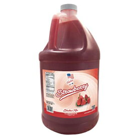 ストロベリー スラッシュ ミックス - 1 ガロン x 2 個のハーフケース | 256 オンス (1 ケースあたり約 192 ～ 12 オンスの分量) | 混合比 7 (水) 対 1 (製品混合物) Strawberry Slushee Mix - Half Case of 2 x 1 Gallons | 2